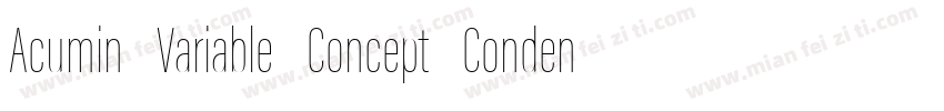 Acumin Variable Concept Condense bo字体转换